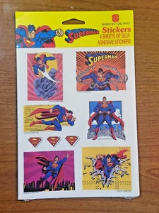 Vintage 1992 American Greetings Superman sticker sheets (4) ~ NIP - Picture 1 of 2