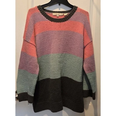 VTG Perry Ellis Portfolio 100% wool color block sweater sz M - Image 1 of 3