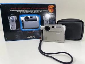 Vintage 1996 Original First SONY DSC-F1 digital camera bundle! W/Box! Works - Picture 1 of 15