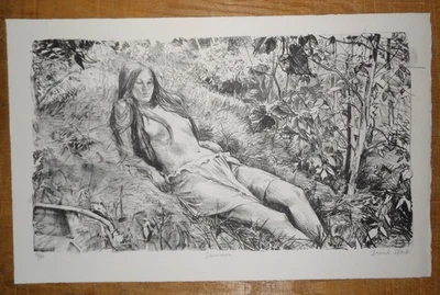 Frank Stack "Verano" EDICIÓN LIMITADA LITOGRAFÍA ESTUDIO JUNTO AL LAGO 1980 Foto 1 de 4