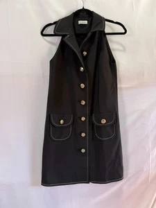 Sandro schwarzes Melodie Mini Etuikleid Gr. 34 mit Stoffhaken - Bild 1 von 10