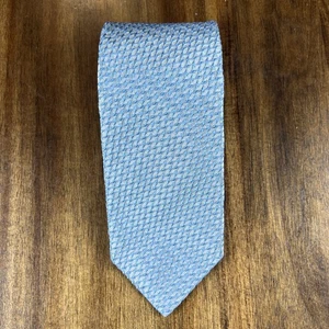 CANALI Silk Tie Designer Geometric Gray/Blue Made In Italy Luxury W3.75xW57 - Picture 1 of 5