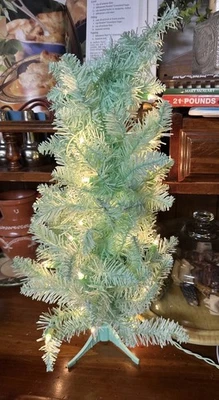 19” Illuminated Tree with Green Little Green Color Plastic - Image 1 of 4