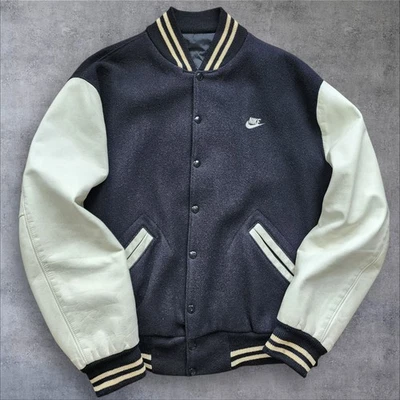 Chaqueta de cuero de lana Nike XL de los 80 y 90 de colección Foto 1 de 4