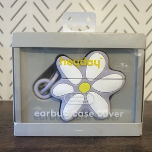 Custodia AirPods margherita fiori viola morbida Heyday nuova con scatola generazione 1 e 2 clip - Foto 1 di 7