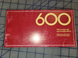 1983 Dodge 600 600 SE Sedan Owners Manual Original - Picture 1 of 1