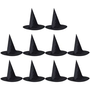 10 Piezas Sombrero de Bruja Decoración de Halloween Para Mujer Vestido Elegante Sombreros Novedad - Imagen 1 de 12