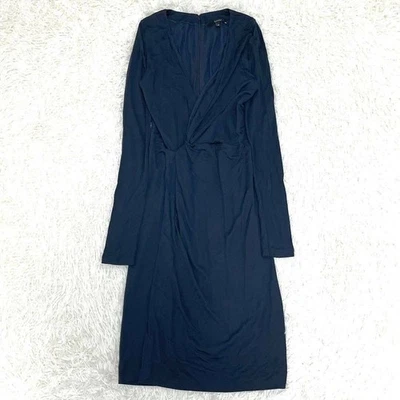 GUCCI цельный платье Cache-coeur длиной простоя женщин темно-синий б/у TETT-0 - Изображение 1 из 4