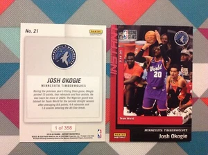 Josh Okogie Timberwolves RISING STARS - ALL STAR 2019/2020 NBA Panini INSTANT - Picture 1 of 1
