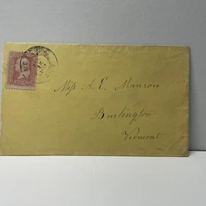 1863 US 3c Washington Stamp - Jackson, Michigan, Burlington, Vermont - Picture 1 of 4