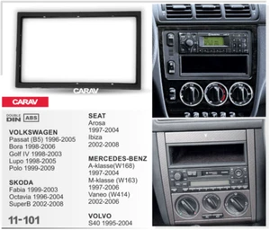 10111 Cubierta de radio 2-DIN MERCEDES CLASE A (W168) 1997-2004; CLASE M (W163) 1 - Imagen 1 de 3