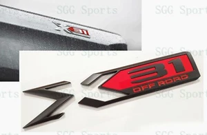 1PC 2019-2024 GMC Sierra X 31 X31 OFF ROAD Bed Emblem OEM GEN Matte Black Red - Picture 1 of 5
