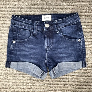 Hudson Size 7 Kids Girls Cuff Shorts Mid Rise Blue Denim - Picture 1 of 8