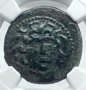 AMPHIPOLIS Macedonia 148-31BC Ancient Greek Coin GORGONEION ATHENA NGC i77633 - Picture 1 of 5