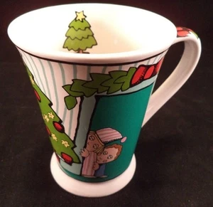 Ursula's Dodge Christmas Signature Coffee Cup Mug Santa Children Holliday Tree - Picture 1 of 6