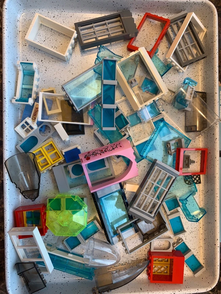 Lego Doors & Windows 1/2 Pound of Assorted Pieces, Sizes, Colors - Image 1 of 1