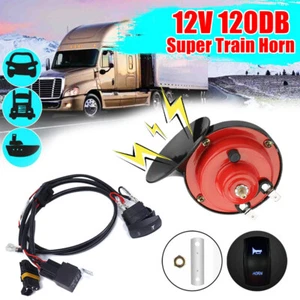 Universal Horn Wiring Harness Relay Button Switch Kit for 12V Car Truck Horn - Picture 1 of 16