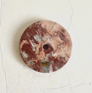 Vintage Onyx Marble Spacer Break Stand Table Floor Lamp Base Round Multicolor - Picture 1 of 4