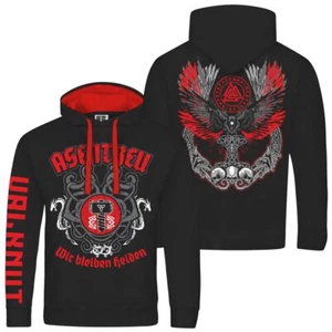 Suéter con capucha para hombre Asentreu vikingo Walhalla Odin motivos Thors Hammer escala - Imagen 1 de 10