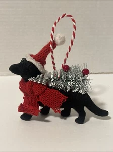 Black Dachshund Christmas ornament 3”x4” NWOT - Picture 1 of 4