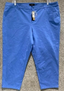 Talbots Petites Womens Blue Cotton Stretch Pants Size 22WP NEW NWT - Picture 1 of 11
