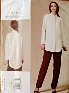 Vogue 1215 Pattern Chado Ralph Rucci Designer Blouse Shirt & Pants size 8-14 New - Picture 1 of 4