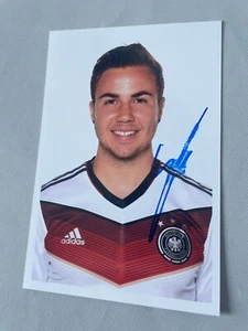 MARIO GÖTZE DFB campione del mondo 2014 firmato foto 10x15 autografo autograph - Foto 1 di 1
