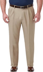 Men'S Premium Comfort Classic Fit Pleat Front Dress Pant (Regular and Big & Tall - Picture 1 of 12