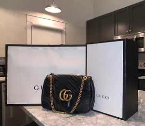 GUCCI BAG purse authentic Marmot medium black new used only once - Picture 1 of 12