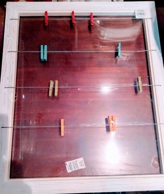 Photo Memo Artist Board Aaron Brothers Wood/Wire w 12 Colored Clips 20”x24" NEW  - Image 1 of 3