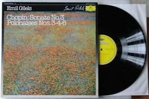 CHOPIN : Sonate No.3 Polonaises Nos. 3-4-6 Emil Gilels DG 2543 530--10 NM Vinyl - Bild 1 von 3