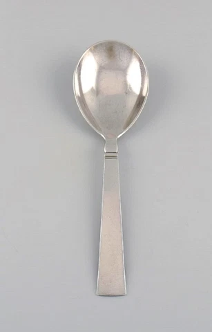 Just Andersen for Georg Jensen. Blok / Acadia serving spoon in sterling silver Cover