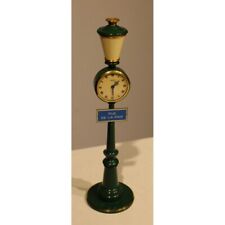 Vintage Swiss Original Brass Floor Lamp desk clock signed JAEGER "RUE DE LA PAIX