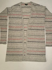 Cardigan THEORY Nela CASHMERE aperto davanti grigio righe taglia P/PT - Foto 1 di 4