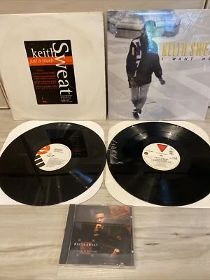 Keith Sweat CD & Vinyl Lot Just a Touch Remix W/ Ma$e I want Her I’ll Give All - Image 1 of 4