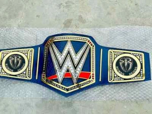 WWE Blue Universal Championship Belt Roman Reigns side plates 2MM Brass Replica - Picture 1 of 4