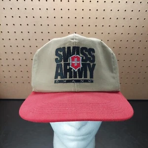 Swiss Army Brand Adjustible Snap Back Hat Beige/Red Vintage - Picture 1 of 5