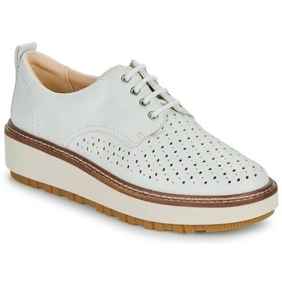 Women CLARKS ORIANNA MOVE Lace-Up Sneakers White Optic White - Image 1 of 4