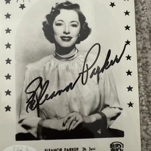 Foto autógrafa firmada vintage de Eleanor Parker sincera original certificado de autenticidad JSA 4x6 - Imagen 1 de 4