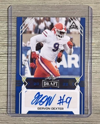 Gervon Dexter 2022 Leaf Draft Autograph Auto Rookie RC Blue Florida Gators D10 - Image 1 of 2