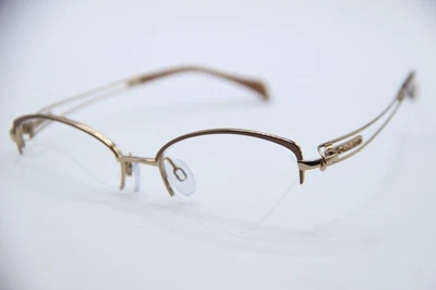 NOVO CHARMANT LINE ART XL2172 MARROM OURO AUTÊNTICO ÓCULOS DESIGNER 50-17 - Imagem 1 de 4