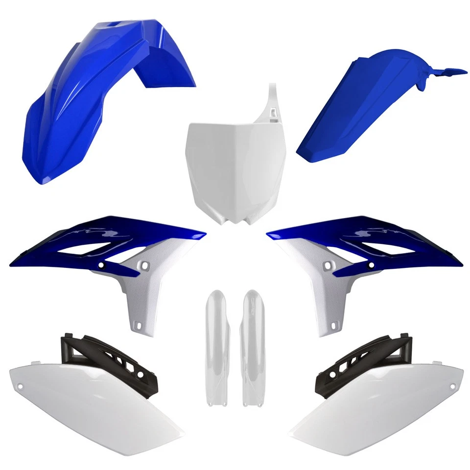 KIT PLÁSTICO POLISPORT + PROTETORES DE GARFO YAMAHA YZ450F 2010-2013, FABRICANTE DE EQUIPAMENTO ORIGINAL 2011/2012 - Imagem 1 de 1