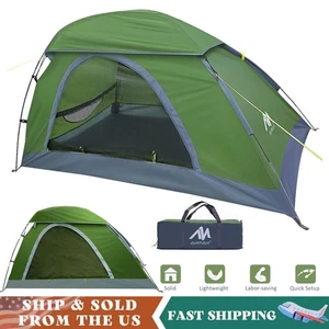 Outdoor 1-2 Person Waterproof Tent Easy Setup Lightweight for Camping Hiking - Picture 1 of 8