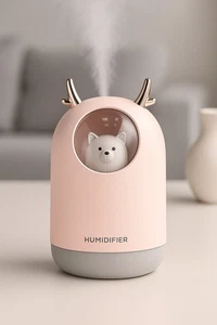 Mini Animal LED Air Humidifier – Cute Bear Design with Night Light - Picture 1 of 12