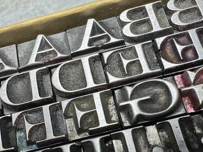 M398R Metal Letterpress Type - Engravers Extended Titling - 18 pt - 150+ - Image 1 of 4