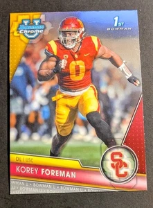 KOREY FOREMAN RC 2023 BOWMAN CHROME 1ST USC TROJANS FIRST ROOKIE #190 - Picture 1 of 2