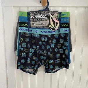 Volcom Boys Teens Boxer Briefs 4 Pack Print & Solid Large NWT Underwear - Picture 1 of 5