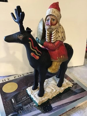 Leo Smith folk art Santa - Image 1 of 4