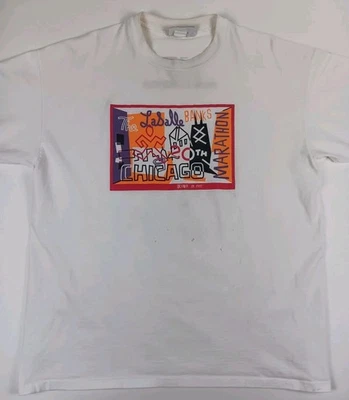 Vintage New Balance 1999 Chicago Marathon T Shirt Size Xlarge La Salle  - Image 1 of 4