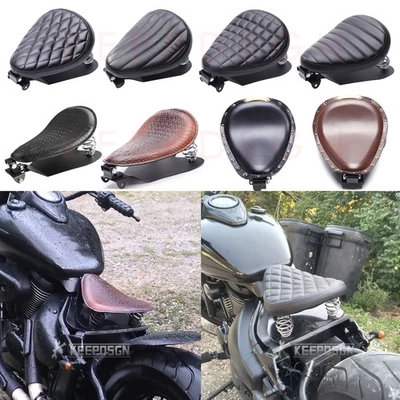 Asiento del conductor delantero solo + resortes para picadora bobber Yamaha DragStar XVS 650 Foto 1 de 4